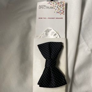 Mens bow tie & pocket square set